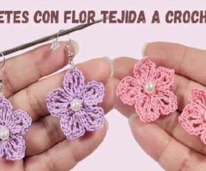 Como Tejer Lindos Aretes paso a paso a Crochet