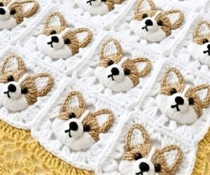 Teje este hermoso Square de Perrito Facil a Crochet