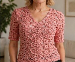 Aprende a tejer hermosa blusa a crochet
