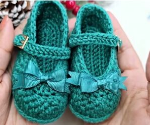 Tutorial de como Tejer Hermoso Zapatito para bebé facil