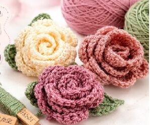 Aprende a tejer hermosas rosas crochet