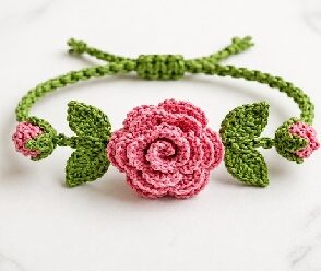 Aprende a tejer bella pulsera crochet