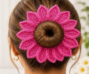 Como tejer sujetador de cabello crochet