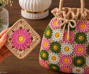 Aprende a tejer este bello bolso paso a paso