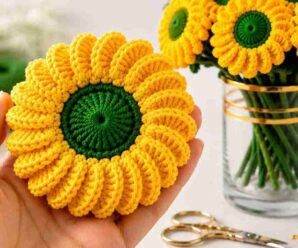 Como tejer hermoso patron para flores a crochet